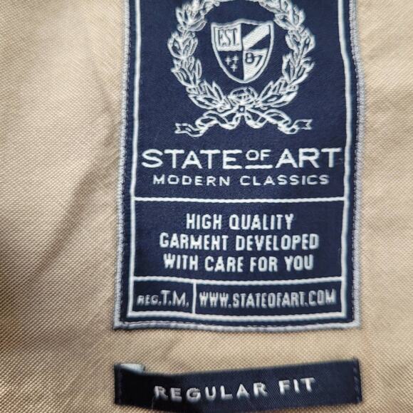 State of Art orange navy cream plaid shirt xxl cotton heritage dadcore casual - Picture 6 of 10